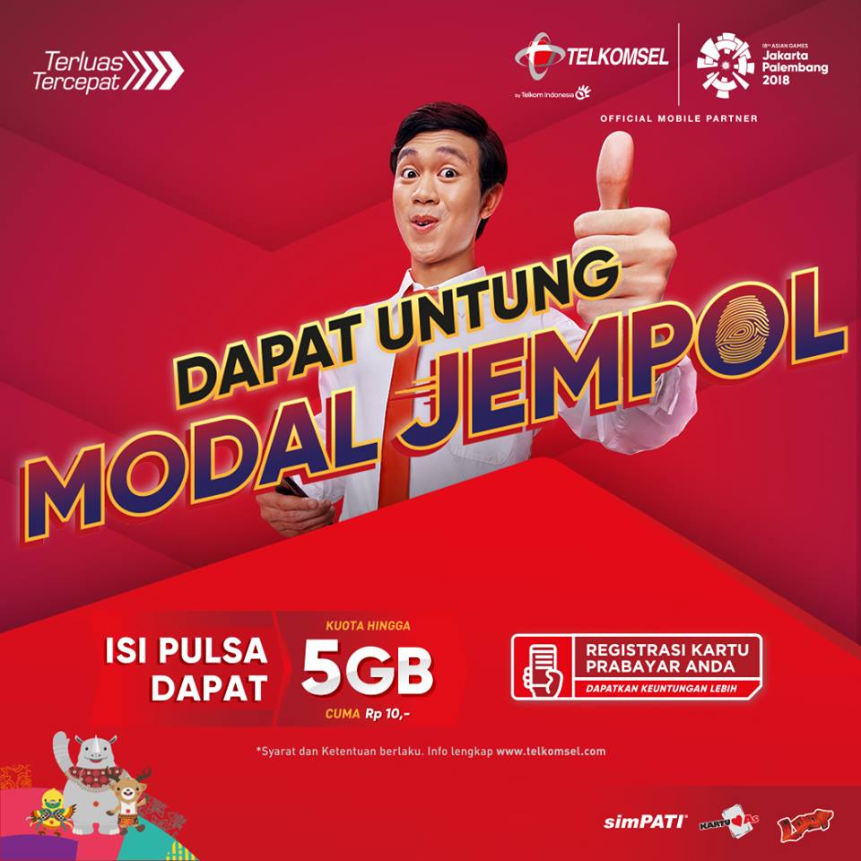 cara daftar modal jempol telkomsel