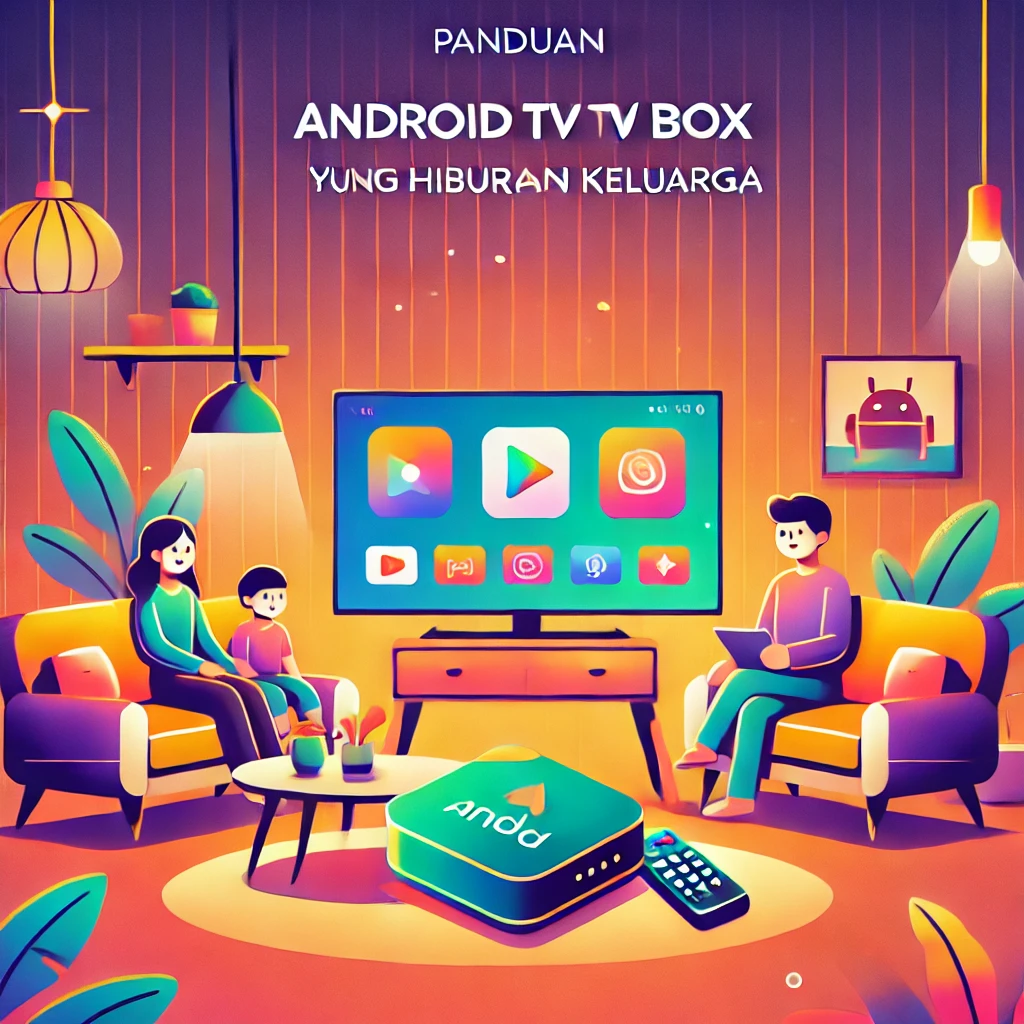 create an image and add the following text Panduan Memilih Android TV Box yang Sempurna untuk Hiburan Keluarga